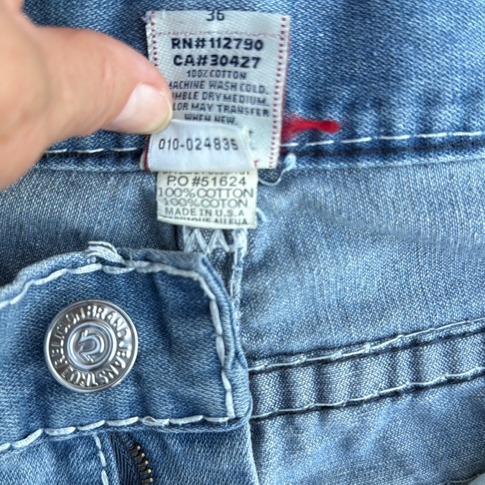 True Religion Joey Super T Light Blue Denim Men's Jeans Size 36 - Picture 13 of 13